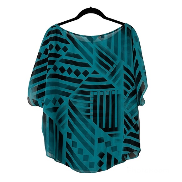 GUESS-Los Angeles | SHEER TUNIC TOP | SZ L | - Picture 2 of 10